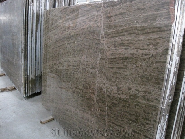 Coffee Brown Marble Slabs & Tiles, Fantasy Bamboo Brown Marble, Wood Grain, China Brown Marble