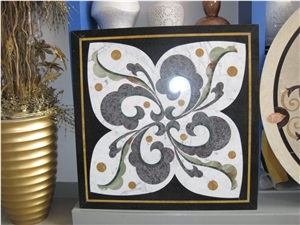 Flower Waterjet Marble Tiles Design Floor Pattern Tile Wholesale
