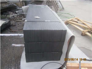 G654 Padang Dark/Sesame Black Granite Flamed Steps, Stair Riser, Stair Treads, Staircase