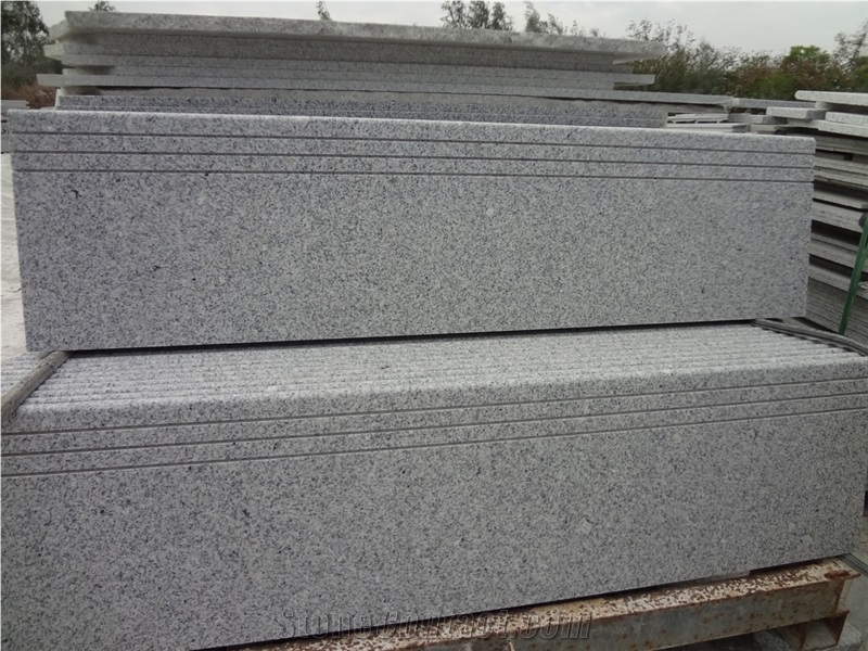 New G603/Crystal White/Padang Light Granite Polished Steps, Stair Riser, Stair Treads, Staircase