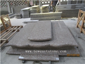Own Facotry Offer G664 Bainbrook Brown Copper Brown Granite Double Gravestone Monuments