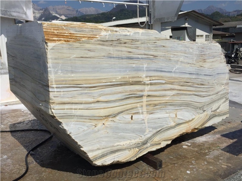 Zebrino Bluette Marble Block, Italy Blue Marble