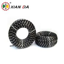 China 11.5mm Rubberized Diamond Wire Saw for Granite Quarry,Diamond Wire Rope for Granite Cutting