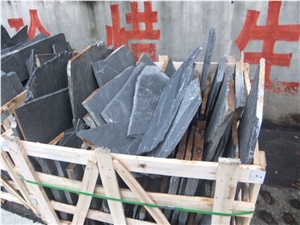 Black Slate Random Paving / Slate Flagstone / Crazy Pavers / Irregular Paving / Landscaping Stones