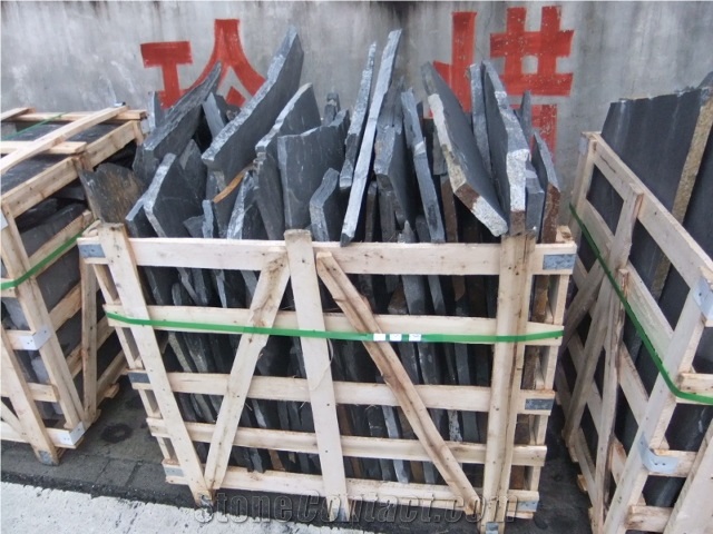 Black Slate Random Paving / Slate Flagstone / Crazy Pavers / Irregular Paving / Landscaping Stones