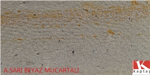 Antik Sari Beyaz - Antique Yellow White Tuff Stone