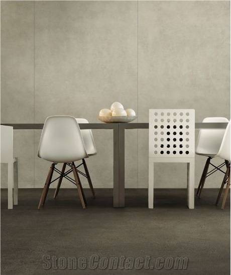 5.5mm Thin Marble Look Porcelain Tile,French Gray Full Body Marble Tile