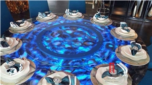 Backlist Blue Gemstone Countertop,Luxury Agate for Desktop,Bar Top