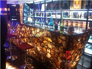 Backlist Blue Gemstone Countertop,Luxury Agate for Desktop,Bar Top