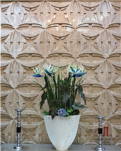 Cnc 3d Composited Laminated Marble Wall Panels