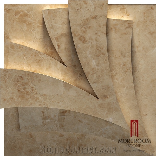 Cnc 3d Composited Laminated Marble Wall Panels