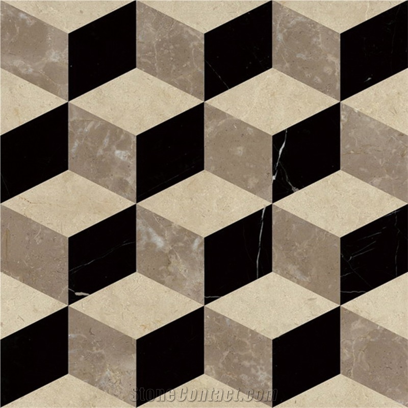 Factory Supply Water Jet Marble Tile,Stone Mosaic Marble Tiles