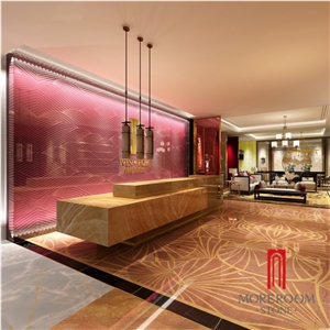 Glazed Pink Onyx Porcelain Tile for House Interior Decoration