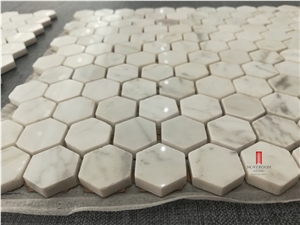 Hexagon Honed Mosaic Tile Meshed on 12x12 Sheet