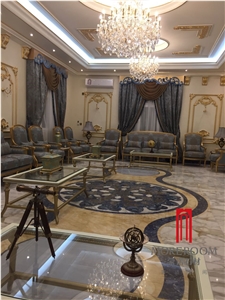 Luxury Waterjet Marble Pattern Mosaics Medallion Tiles for Villa Home Floor and Wall Designs