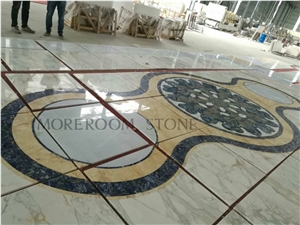 Luxury Waterjet Marble Pattern Mosaics Medallion Tiles for Villa Home Floor and Wall Designs