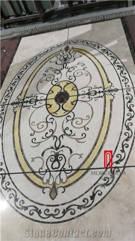 Moreroom Stone Marble Pattern Medallion Tiles for Wall and Flooring