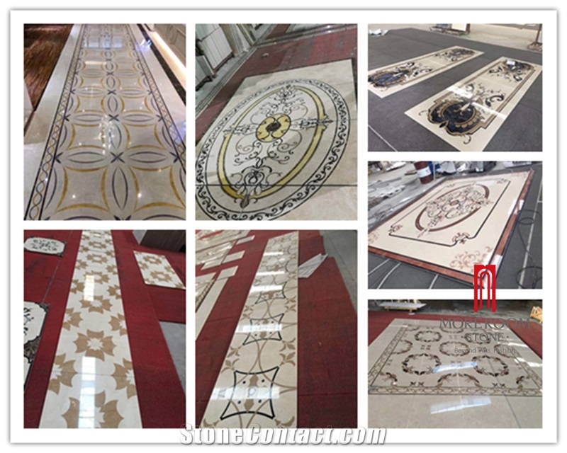 Moreroom Stone Marble Pattern Medallion Tiles for Wall and Flooring