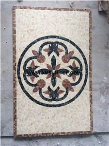 Beige Mosaic Medallions/Rectangle Medallions/Composited Medallion/Floor Medallions/Interior Decoration