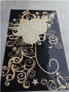 Black Mosaic Medallion/Rectangle Medallion/Composited Medallion/Floor Medallion/Interior Decoration/Rosettes/Carpet Medallion/Flower Pattern Medallion Black Mosaic Medallion/Rectangle Medallion/Composited Medallion/Floor Medallion/Interior Decoration/Rosettes/Carpet Medallion/Flower Pattern Medallion