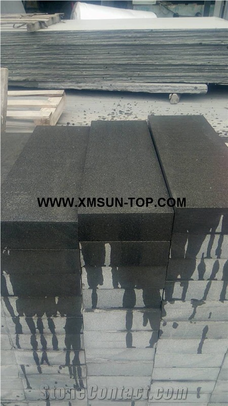 Shanxi Black Granite Kerbstones/Absolute Black Granite Kerb Stone/North Mountain Black Granite Curbstone/Supreme Black Granite Road Stone