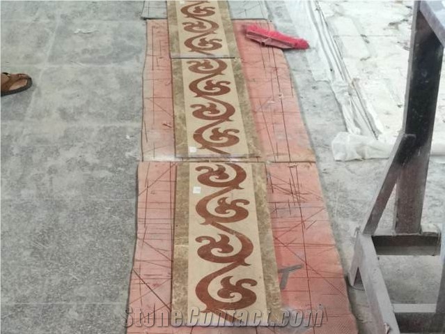 Round Big Tiles and Marble Slab, Popular Medallion Floor Decorated Tiles,Multi Color Marble Polished Inlay Flooring Tiles Pattern Modern Design
