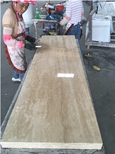Turkish Cream Travertine Vanity Tops,Ivory Travertine Light,Ivory Light Travertine Bathroom Solid Surface,Ivory Travertine Bathroom Countertops