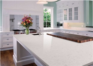 Iceberg White Pre-Fab Quartz Kitchen Countertop Iceberg White Pre-Fab Quartz Kitchen Countertop