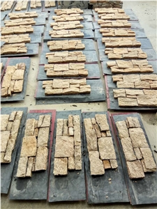 China Stacked Stone Veneer Feature Wall Cladding Panel Ledge Stone Split Face Tile Landscaping Interior & Exterior Decor Natural Culture Z-Shape