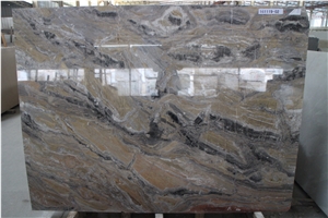 Tequila Grigio/Marble Slabs/ Orange /Grey / Floor / Wall