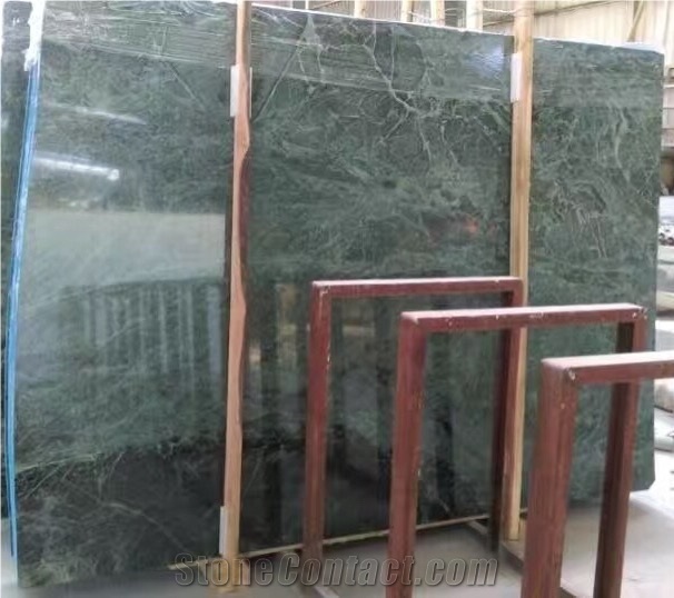 Dark Green Serpentine Marble Slabs & Tiles, Taiwan Green Marble