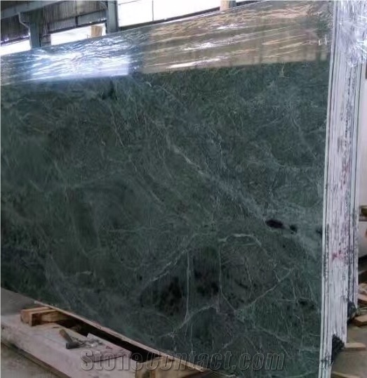 Dark Green Serpentine Marble Slabs & Tiles, Taiwan Green Marble