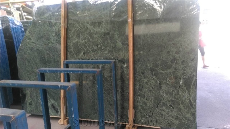 Dark Green Serpentine Marble Slabs & Tiles, Taiwan Green Marble