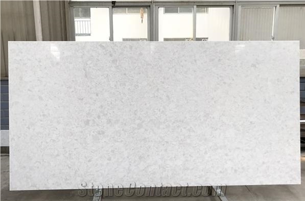 Marble Series White Cloud Quartz Stone Slab Ot 0105 for Kitchen and Vanity Tiles for Flooring Wall Panal, Quartz Countertop, Engineered Quartz Slabs
