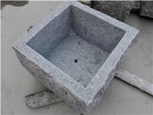 Chinese Light Grey Granite Zima White Grey Sardo Jinjiang G603 Granite Plant Port Boxes for Landscaping