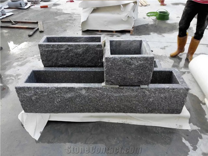 Chinese Light Grey Granite Zima White Grey Sardo Jinjiang G603 Granite Plant Port Boxes for Landscaping