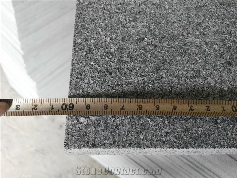 Chinese Sesame Grey Granite G654 Flamed and Brushed Pavers