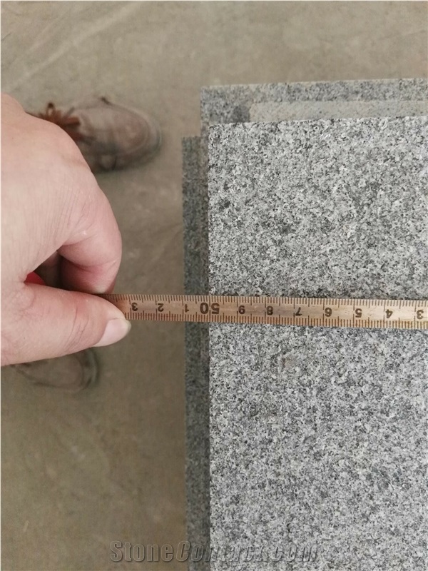 Chinese Sesame Grey Granite G654 Flamed and Brushed Pavers