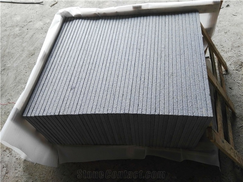 Chinese Sesame Grey Granite G654 Flamed and Brushed Pavers