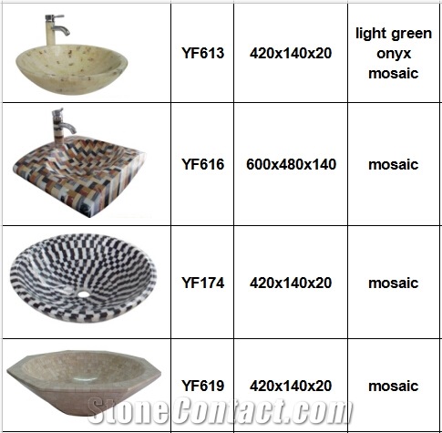 Mosaic Round Square Vessel Bathroom Washing Basin Bowl:Beautiful Pattern, European Style, Heat Resistance