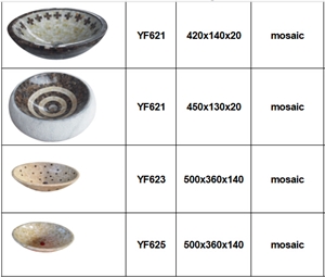 Mosaic Round Square Vessel Bathroom Washing Basin Bowl:Beautiful Pattern, European Style, Heat Resistance