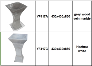 Natural Marble Granite Standing Round Square Bathroom Basin Sink