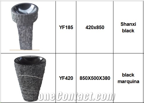 Natural Marble Granite Standing Round Square Bathroom Basin Sink