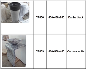 Natural Marble Granite Standing Round Square Bathroom Basin Sink