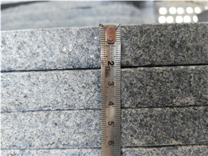 Padang Dark Granite G654, Sesame Black, China Impala Black Pavers,Bullnose Paver, Bullnose Step Flamed, Bush Hammered