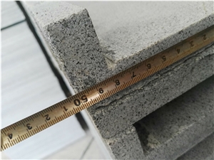 Padang Dark Granite G654, Sesame Black, China Impala Black Pavers,Bullnose Paver, Bullnose Step Flamed, Bush Hammered