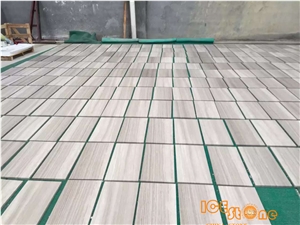 A Class White Wood Marble Tiles & Slabs, Athen Silver Wall and Floor Coverings, Chinese Guizhou Wooden Light Grey Nature Stone, Factory Owner Gangsaw