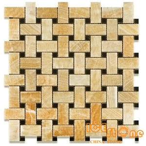China Honey Onyx Basketweave,Herringbone,Penny Round,Subway,Mini Brick,Good for Interior Wall and Floor Applications