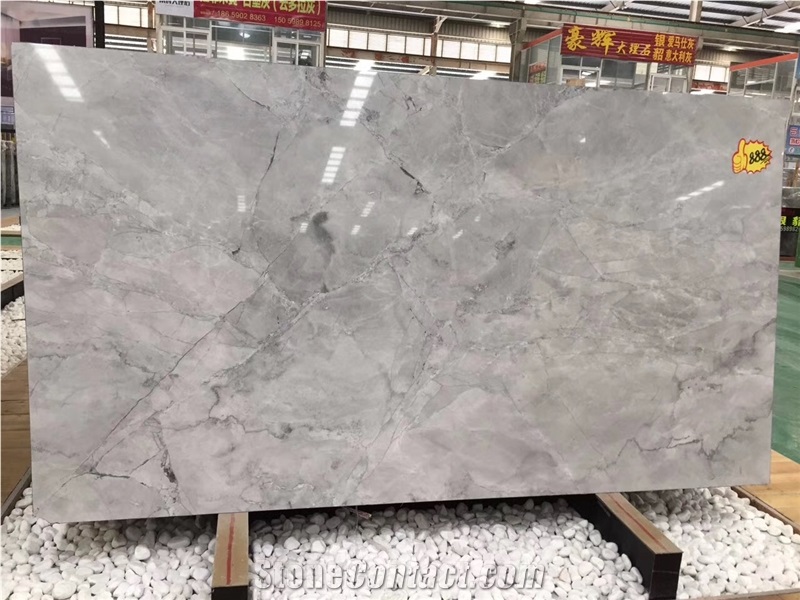Natural Stone Quartz, High Bright Degree Marble Slabs, Dark Grey Quartzite, Polished Tiles for Flooring, Kitchen Countertop, Bathroom Vanity Top