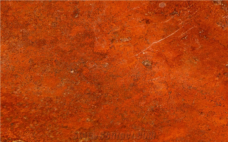 Red Travertine Block Of Iran
